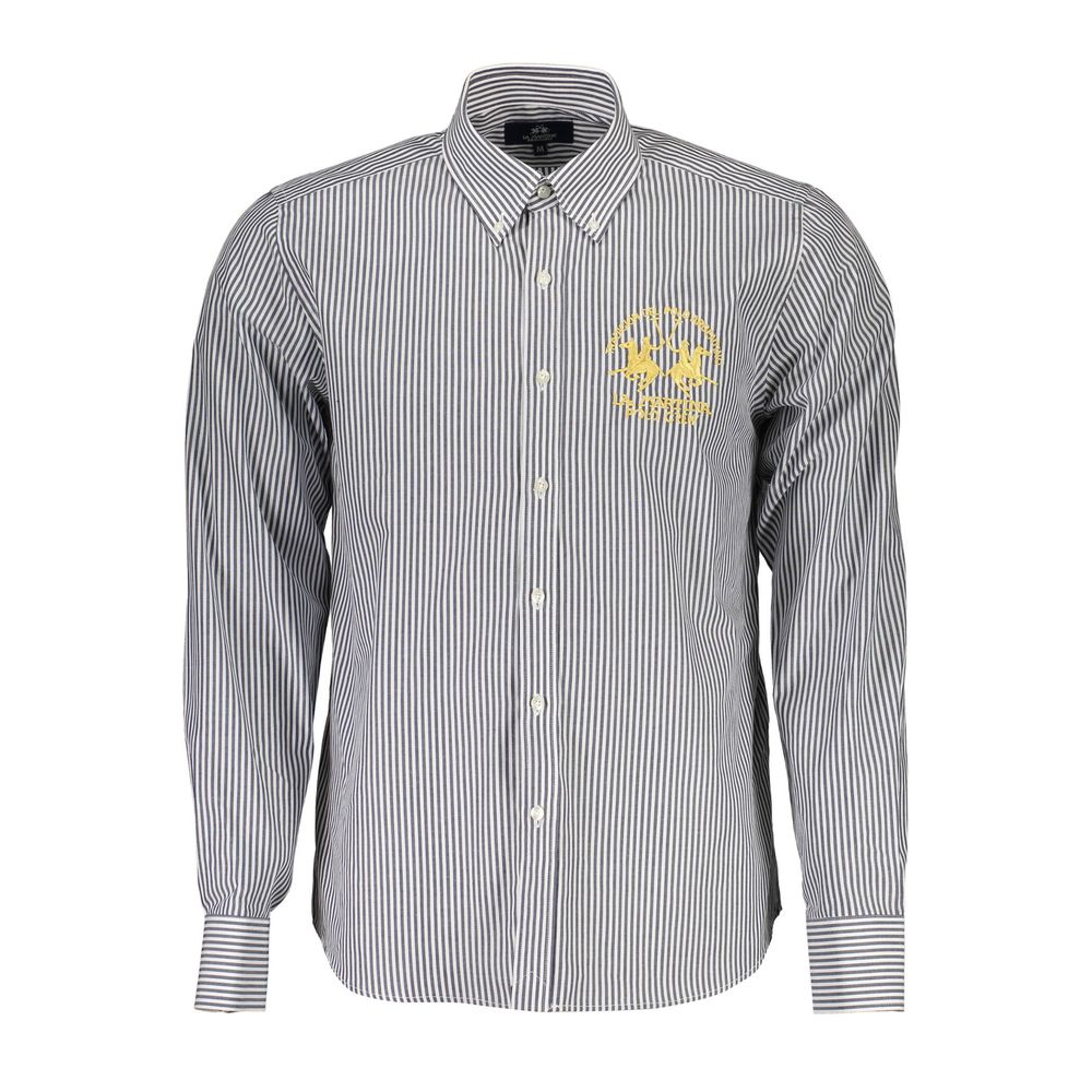 Blue Cotton Men Shirt La Martina