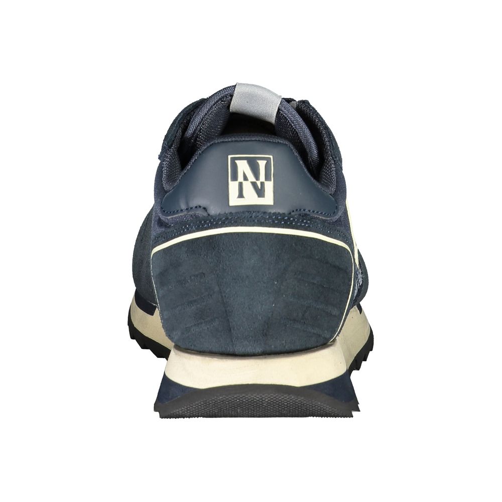 Sleek Blue Sporty Laced Sneakers Napapijri
