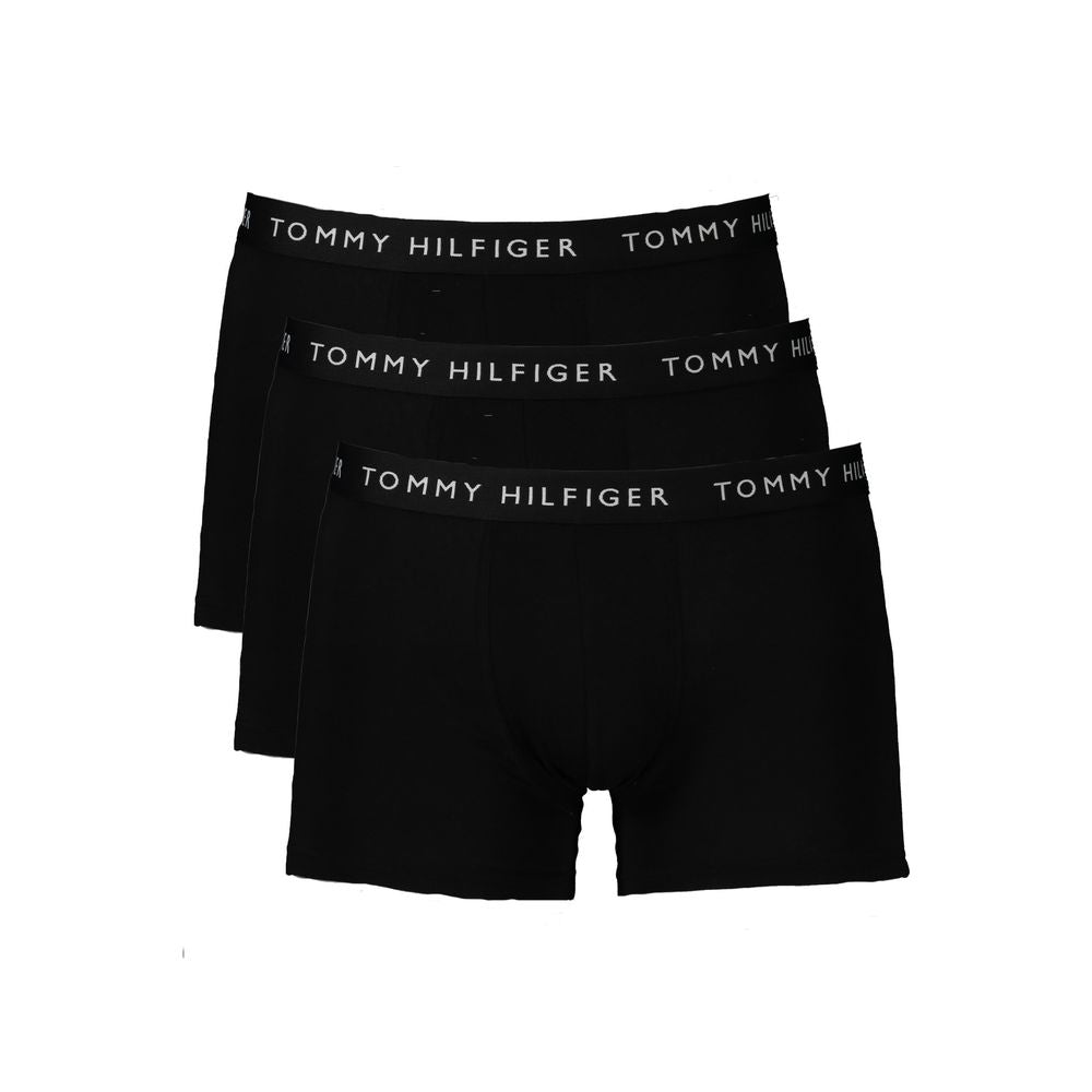 Black Cotton Men Boxer Tommy Hilfiger