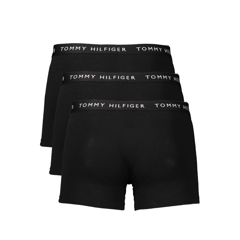 Black Cotton Men Boxer Tommy Hilfiger