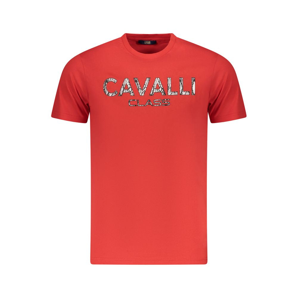 Red Cotton Men T-Shirt Cavalli Class
