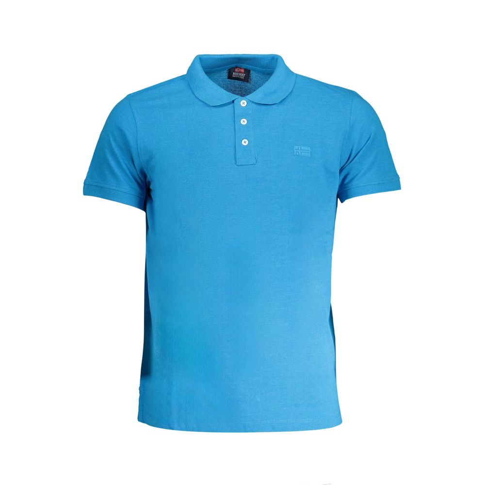 Blue Cotton Polo Shirt Norway 1963