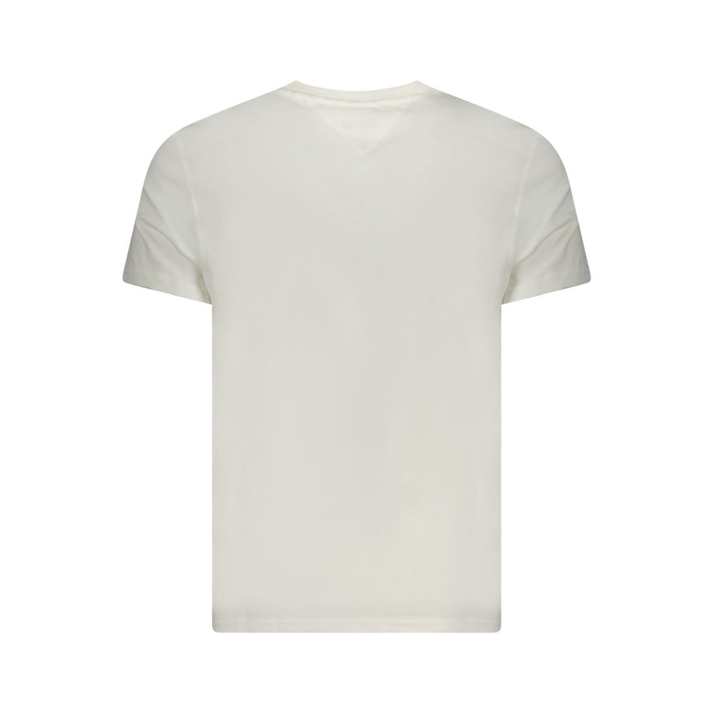 White Cotton Men T-Shirt Tommy Hilfiger