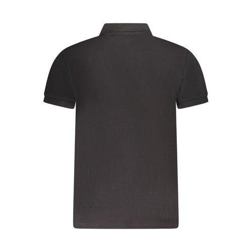Black Cotton Men Polo Shirt Cavalli Class