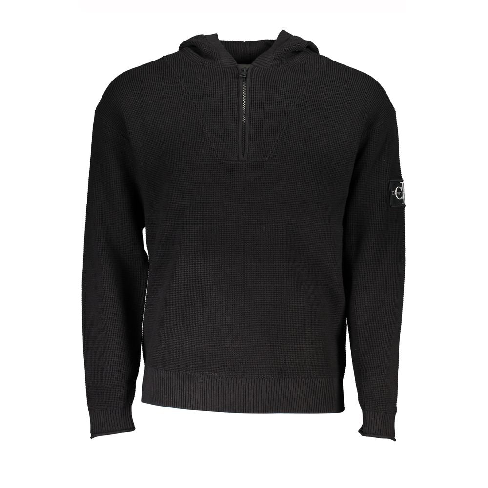 Sleek Cotton Hooded Sweater with Logo Detail Calvin Klein