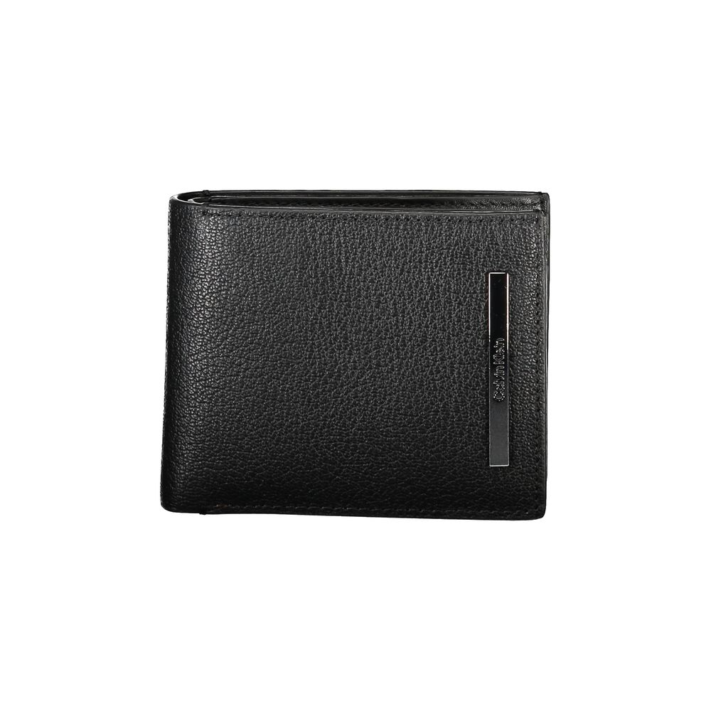 Black Leather Wallet Calvin Klein