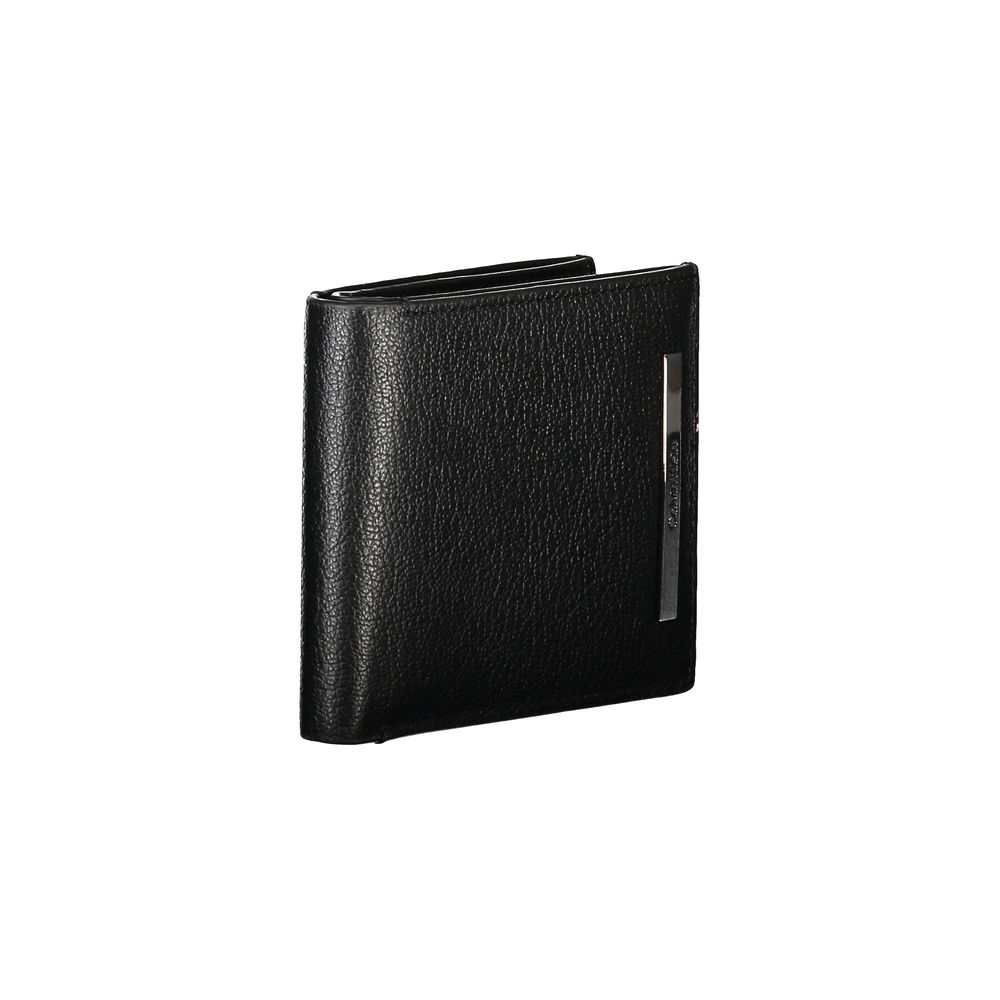 Black Leather Wallet Calvin Klein