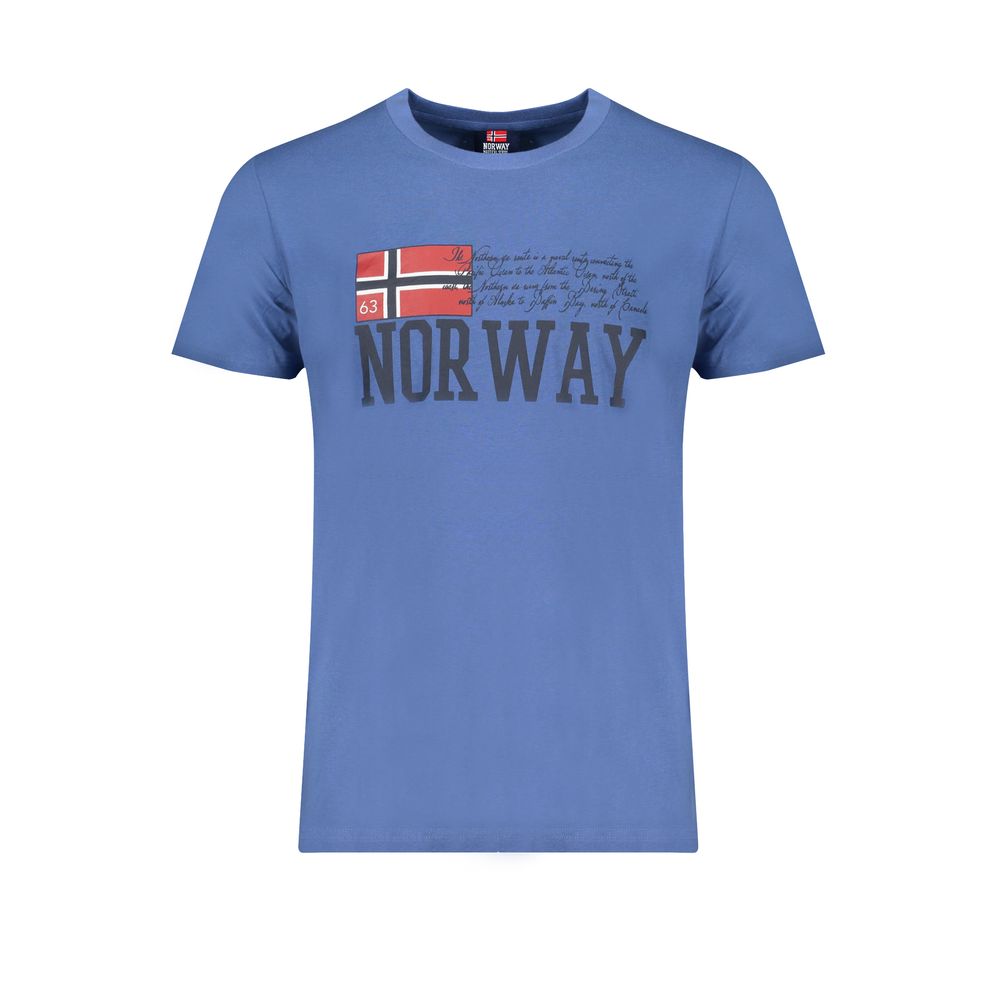 Blue Cotton T-Shirt Norway 1963