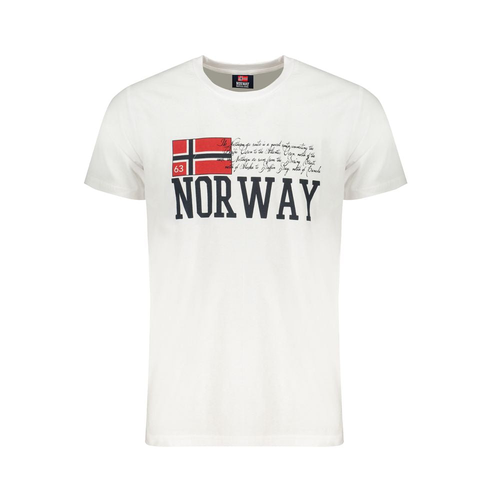 White Cotton T-Shirt Norway 1963