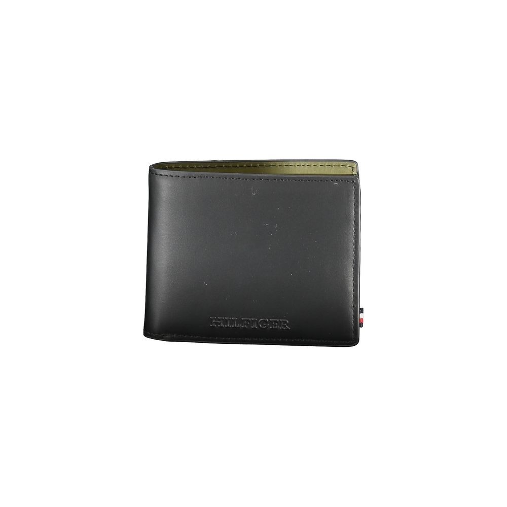 Black Leather Wallet Tommy Hilfiger