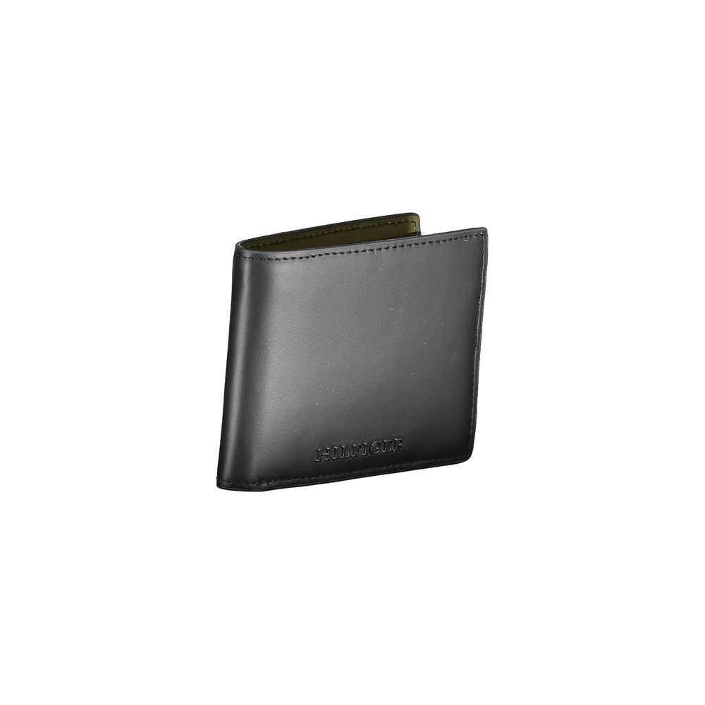 Black Leather Wallet Tommy Hilfiger