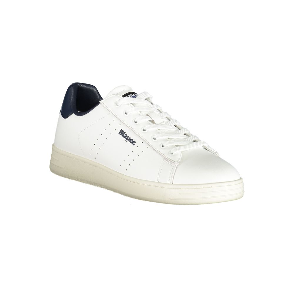 White Leather Men Sneaker Blauer