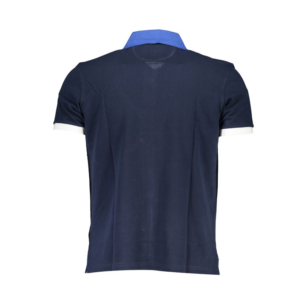 Blue Cotton Mens Polo Shirt La Martina