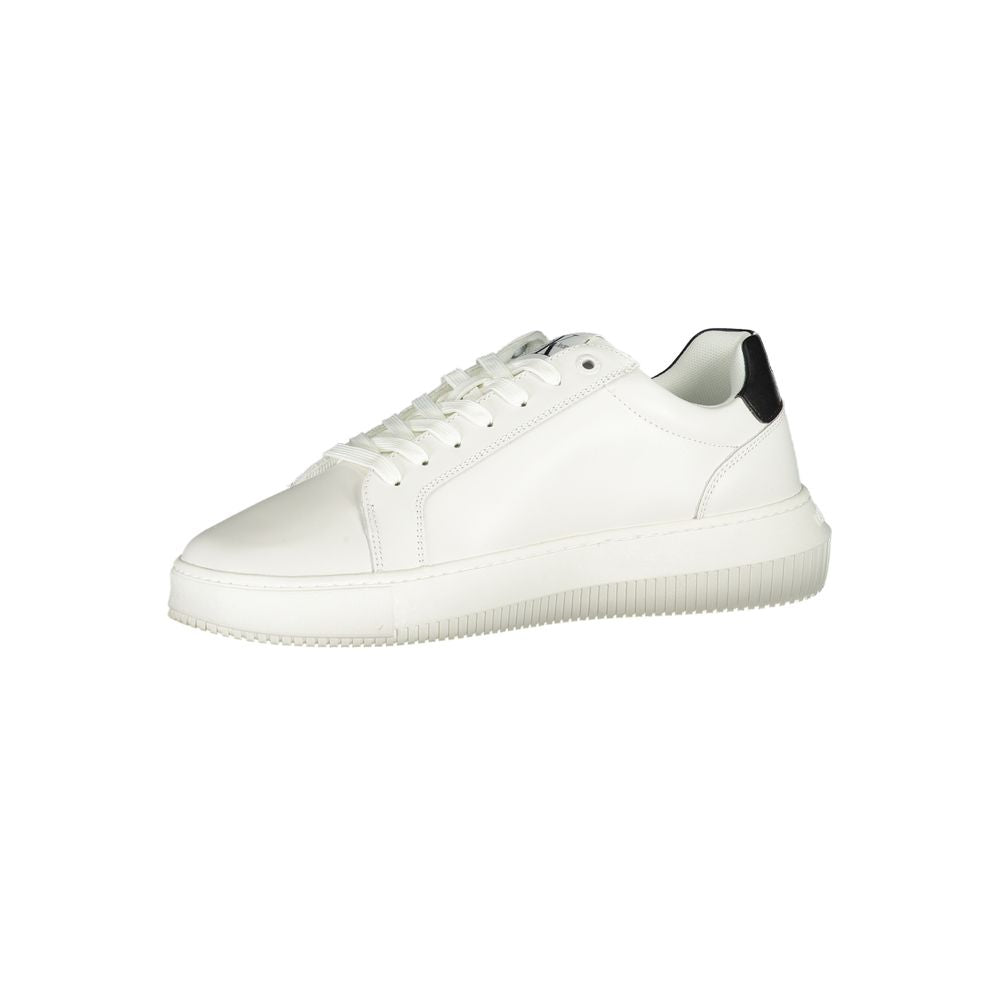 Sophisticated White Lace-Up Sneakers Calvin Klein
