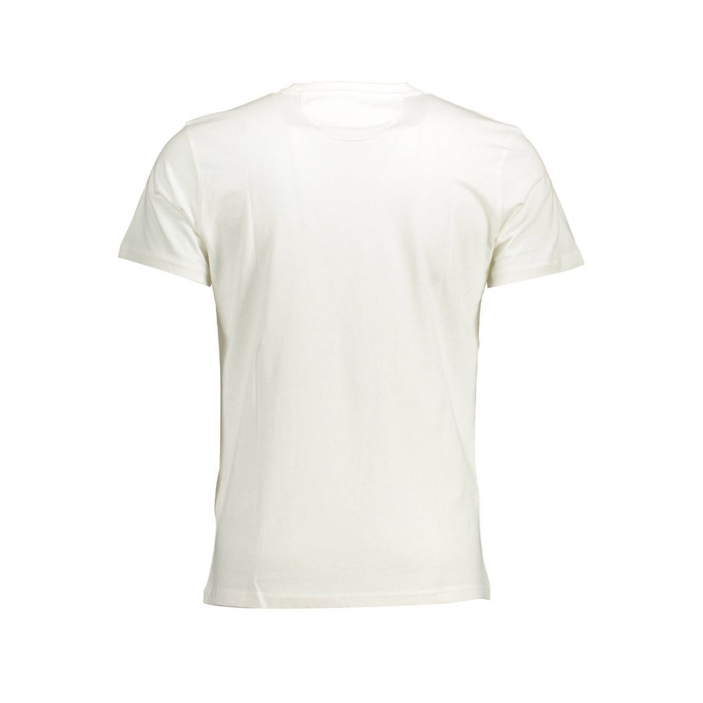 Elegant White Cotton Crew Neck Tee La Martina