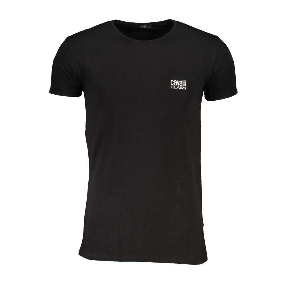 Black Cotton T-Shirt Cavalli Class