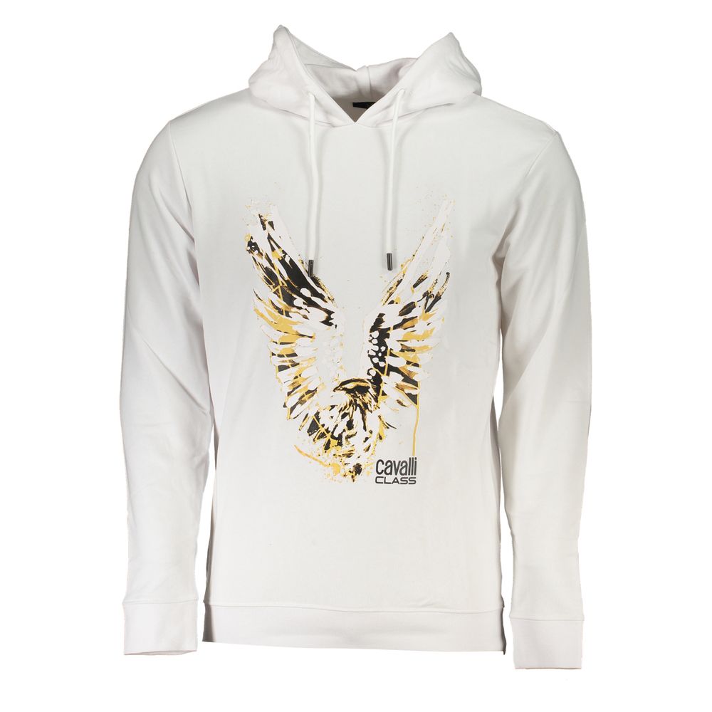 White Cotton Men Sweater Cavalli Class