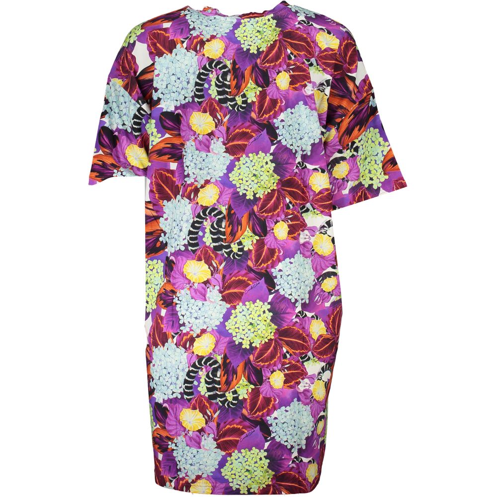 Purple Cotton Dress dresses Cavalli Class