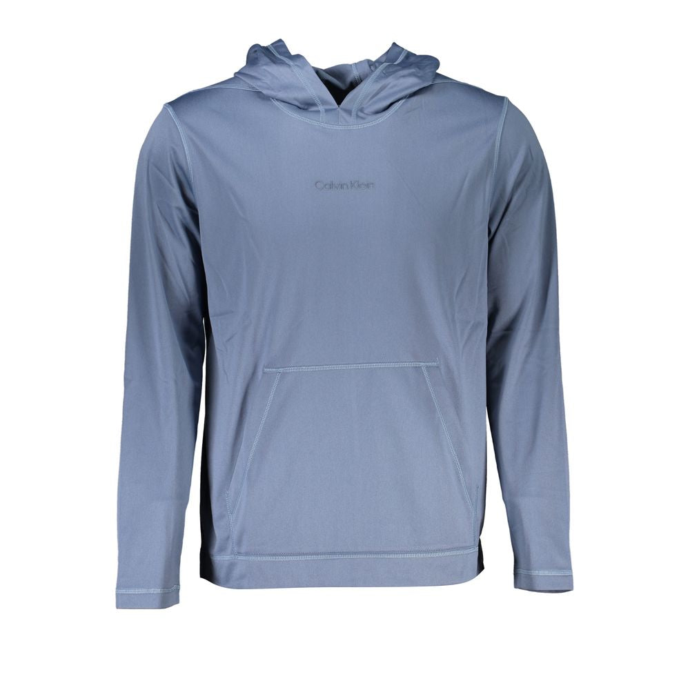 Blue Polyester Men's Hooded Sweater Calvin Klein