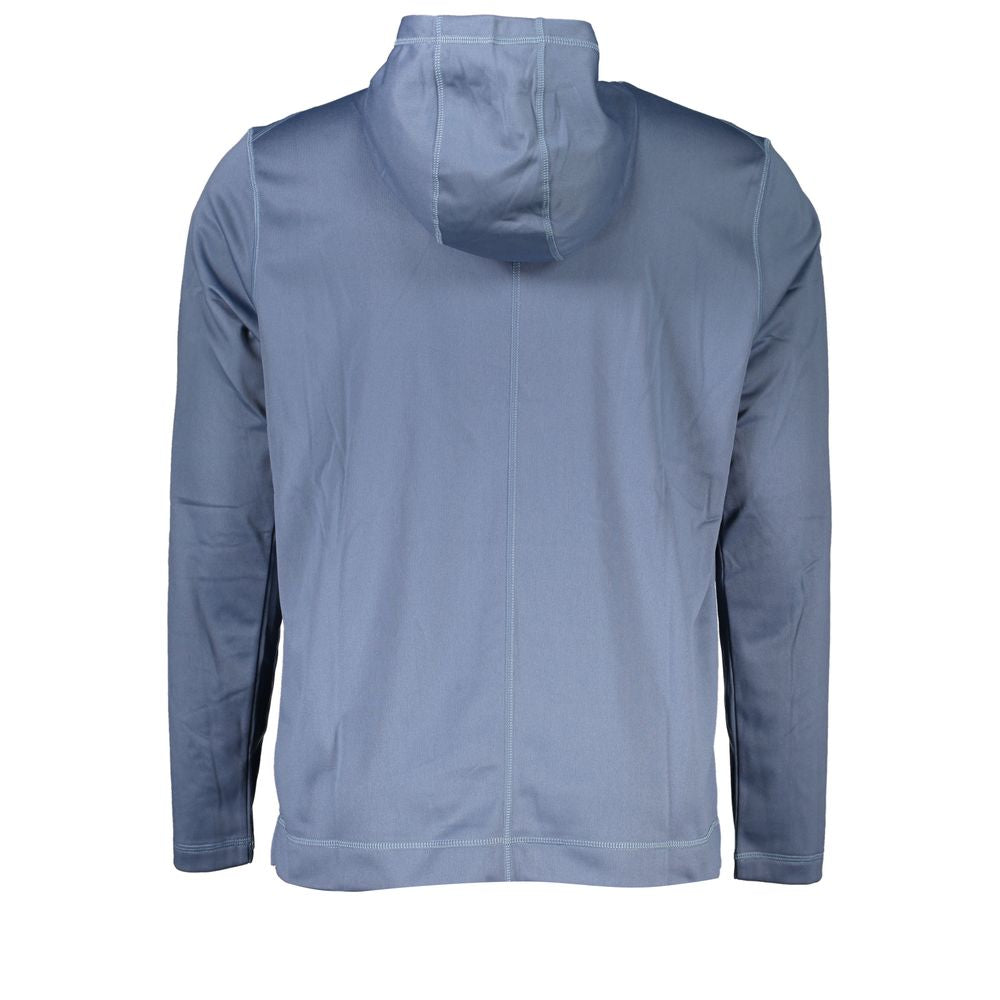 Blue Polyester Men's Hooded Sweater Calvin Klein