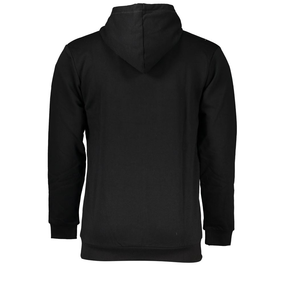 Black Cotton Men's Hooded Sweater Sergio Tacchini
