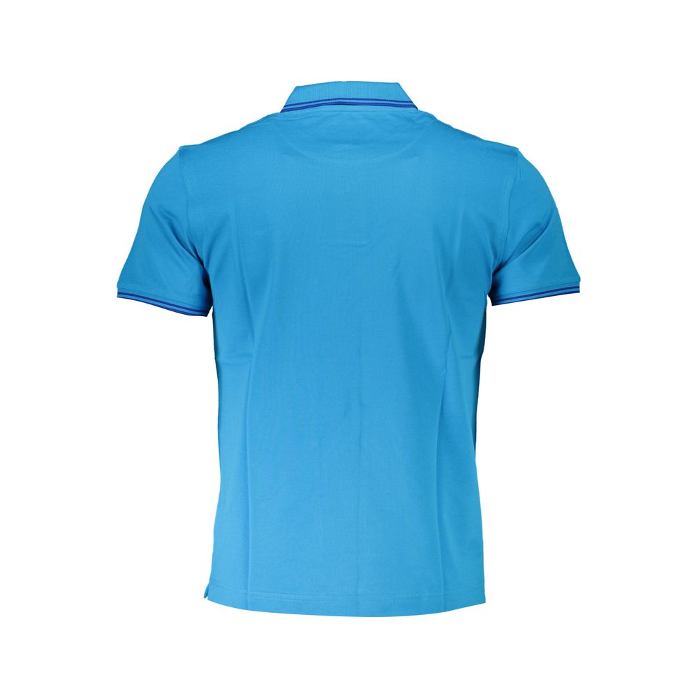 Light Blue Cotton Men Polo Shirt Harmont & Blaine