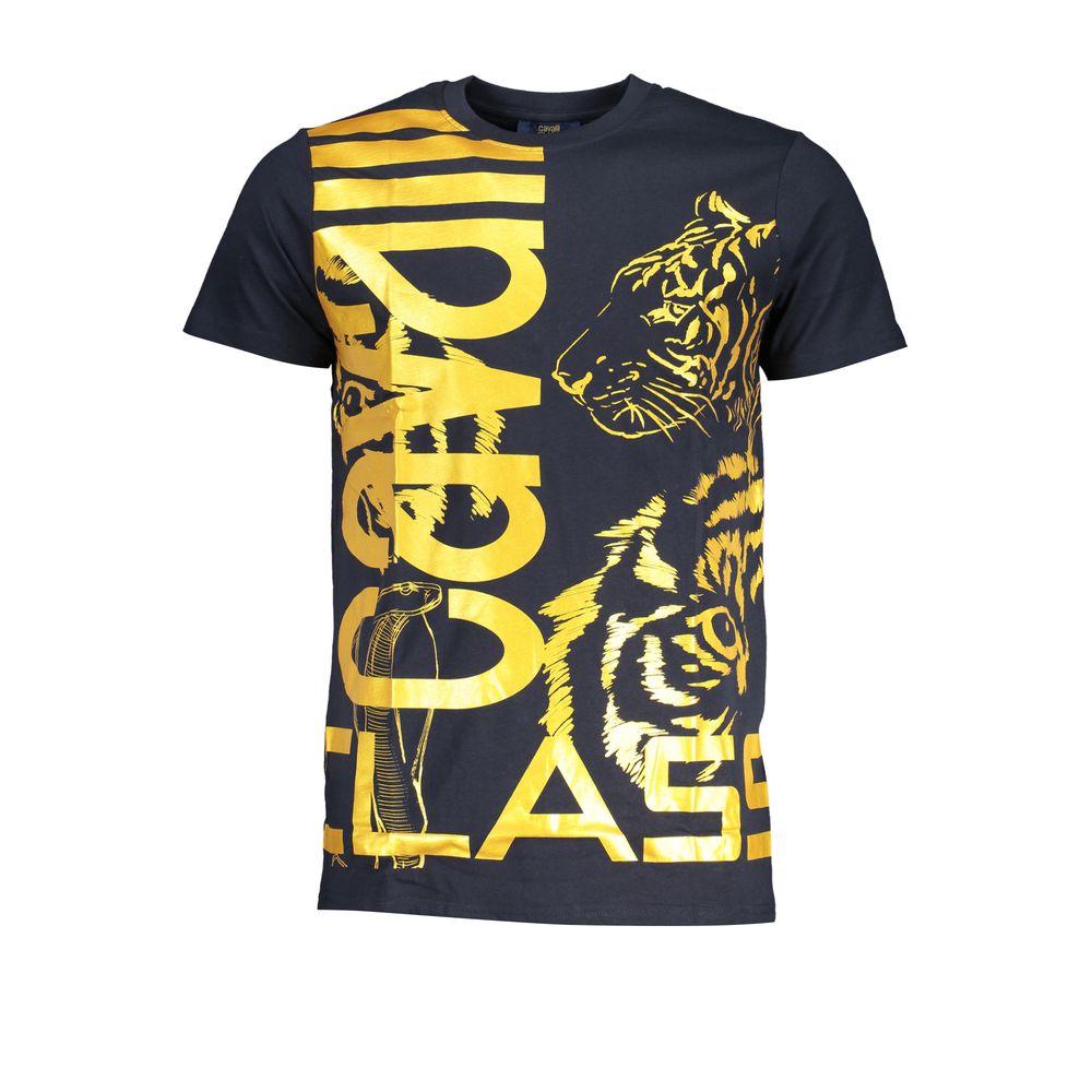 Blue Cotton T-Shirt Cavalli Class