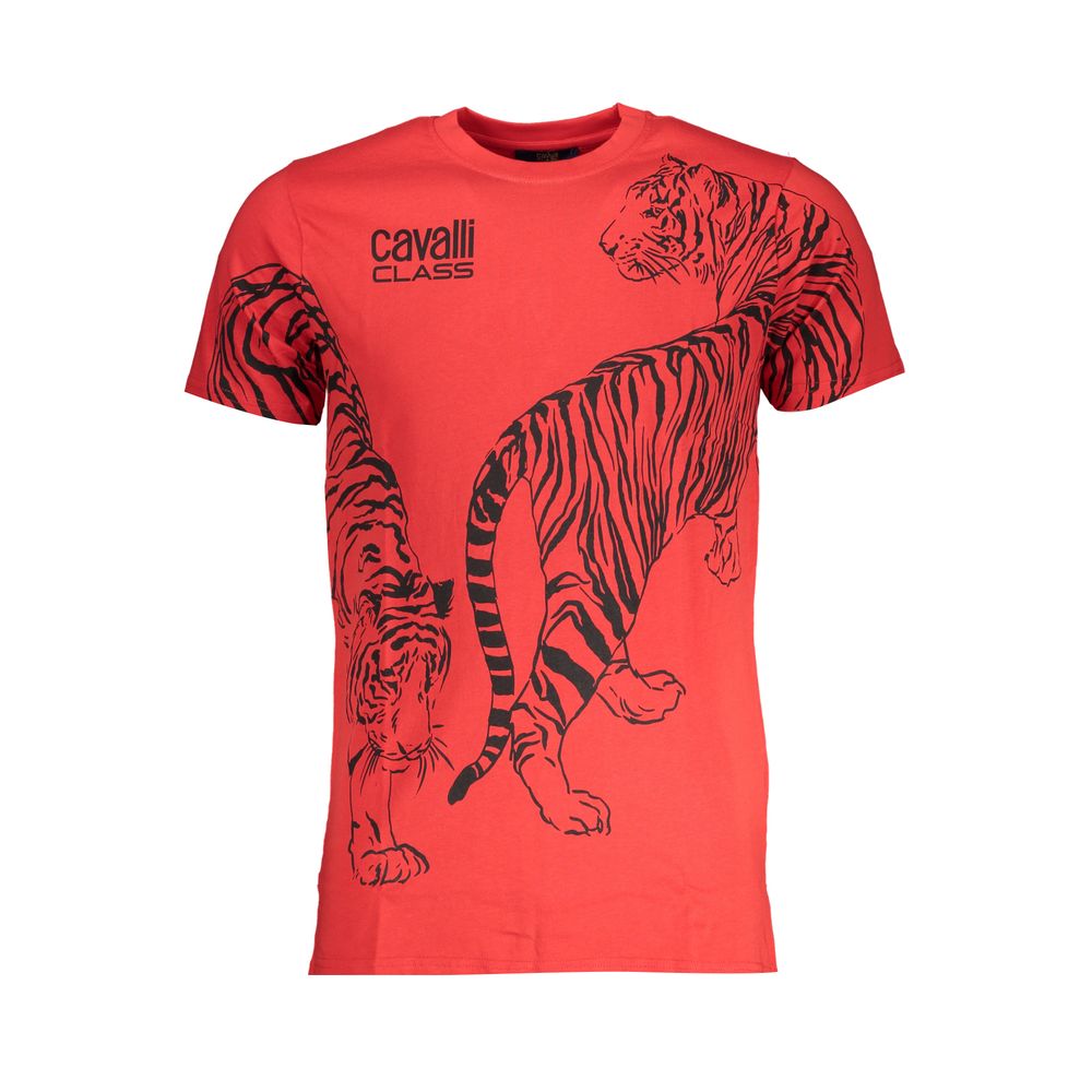 Red Cotton T-Shirt Cavalli Class