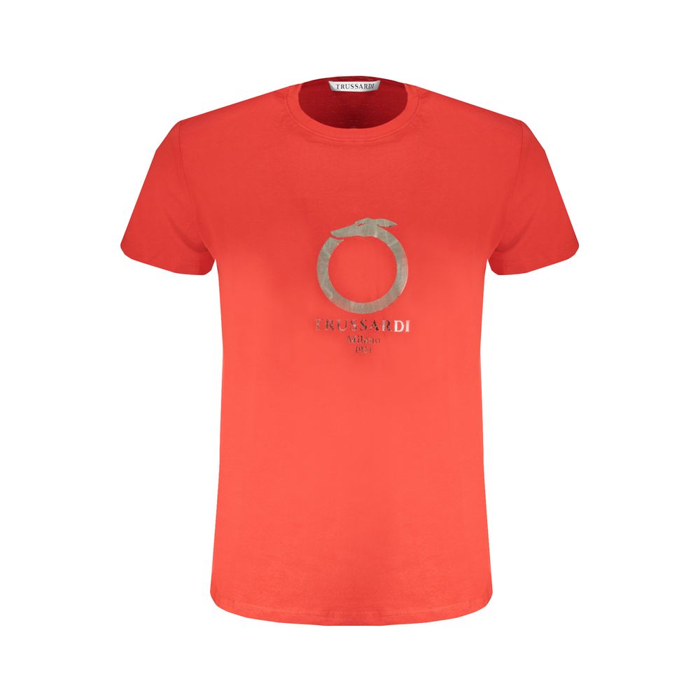 Red Cotton T-Shirt Trussardi