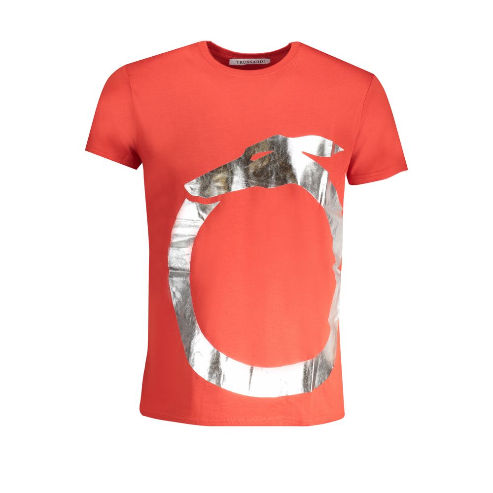 Red Cotton T-Shirt Trussardi