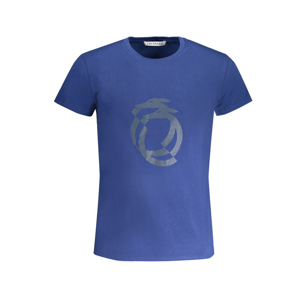 Blue Cotton T-Shirt Trussardi