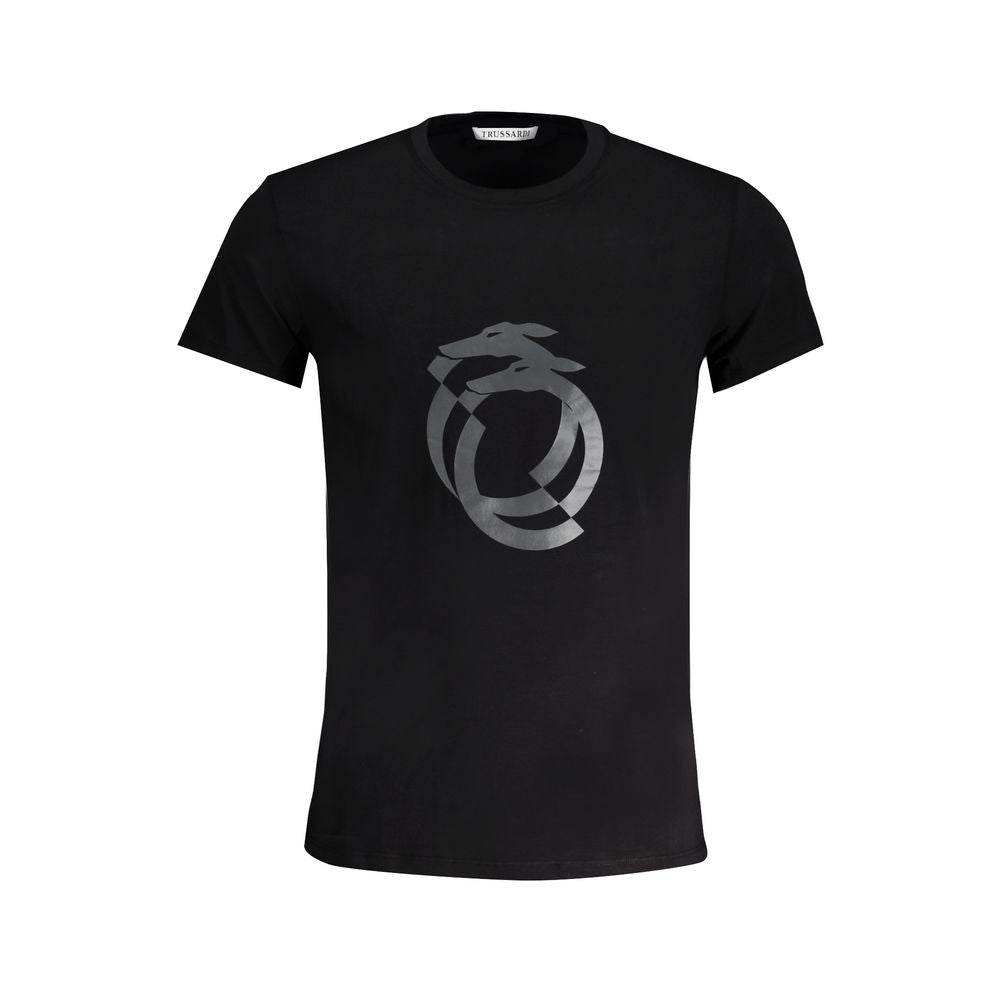 Black Cotton T-Shirt Trussardi