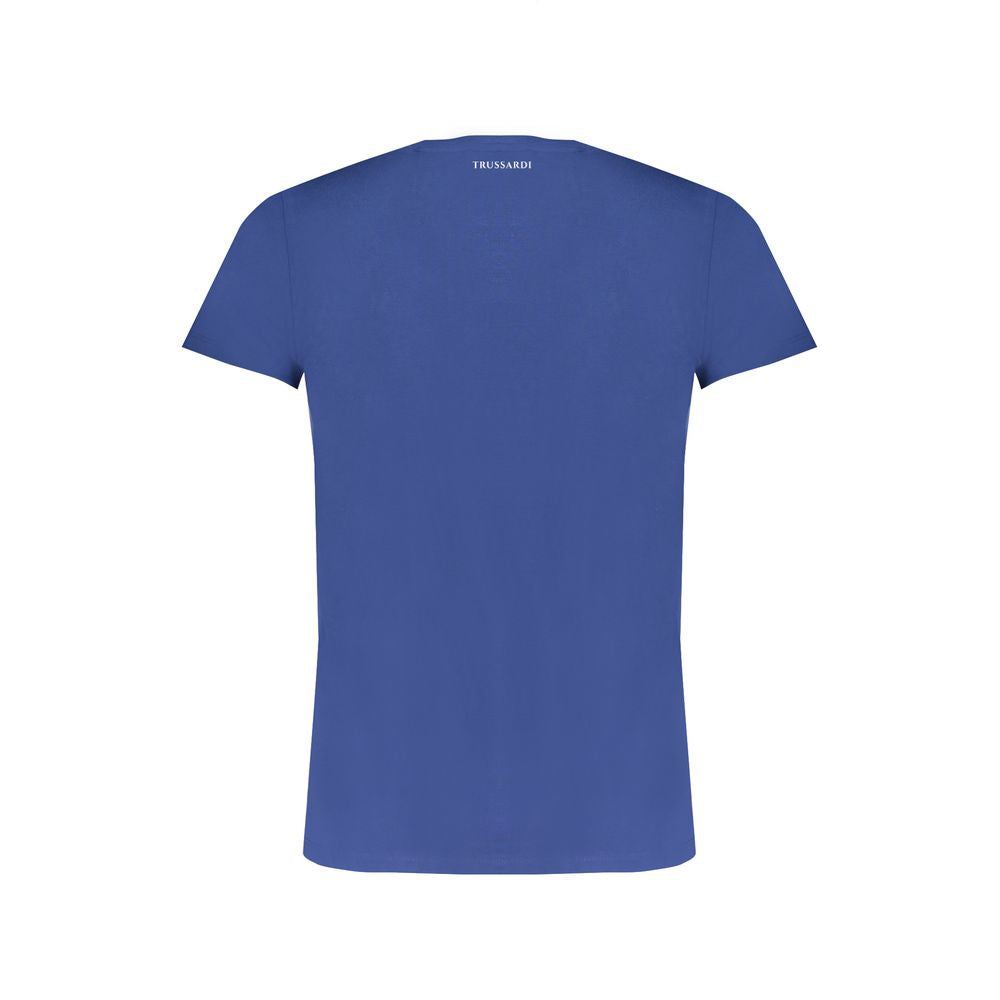 Blue Cotton T-Shirt Trussardi