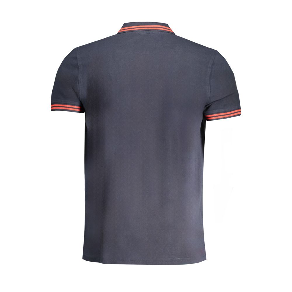 Blue Cotton Polo Shirt Cavalli Class