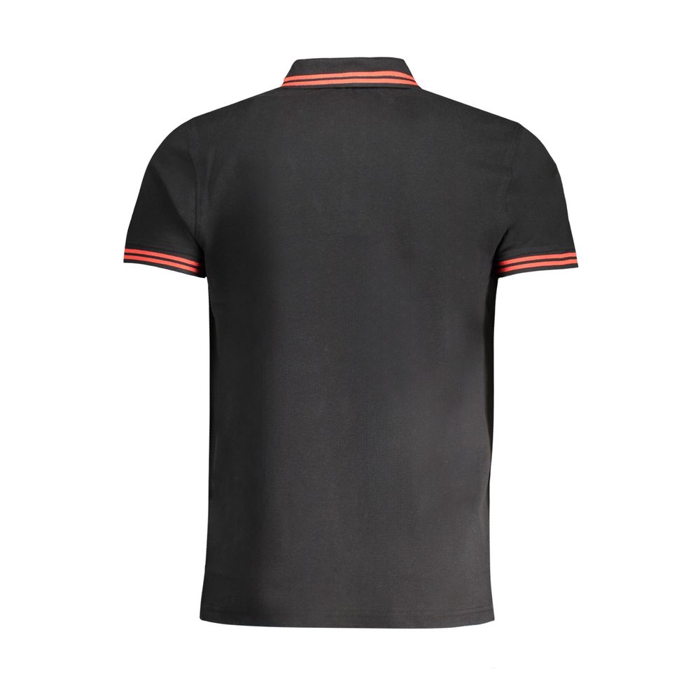 Black Cotton Polo Shirt Cavalli Class
