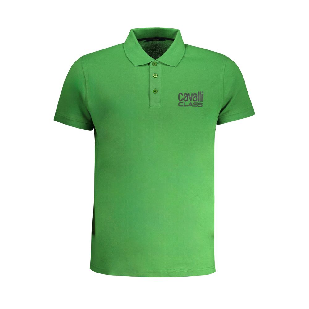 Green Cotton Polo Shirt Cavalli Class