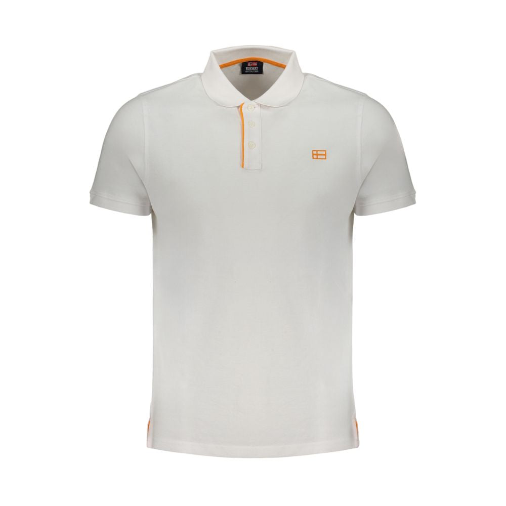 White Cotton Polo Shirt Norway 1963