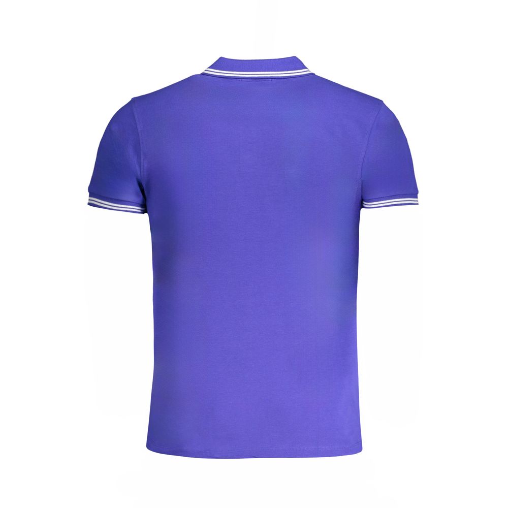 Blue Cotton Polo Shirt Cavalli Class