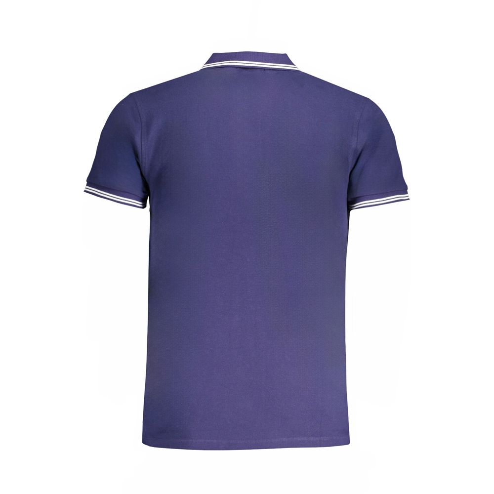 Blue Cotton Polo Shirt Cavalli Class