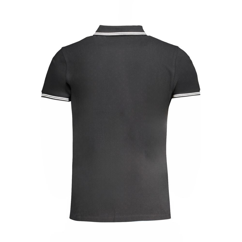 Black Cotton Polo Shirt Cavalli Class
