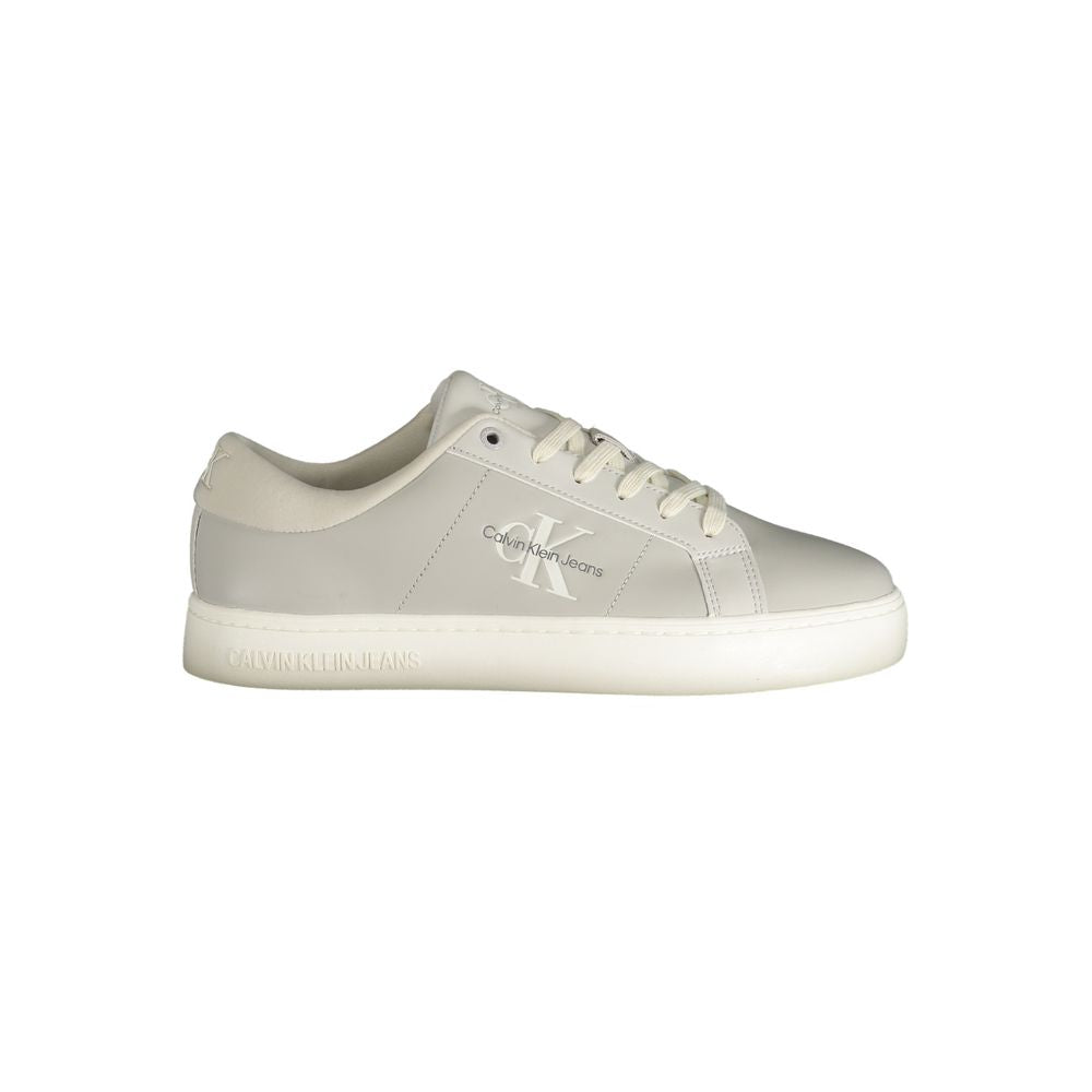 Brown Leather Men Sneaker Calvin Klein