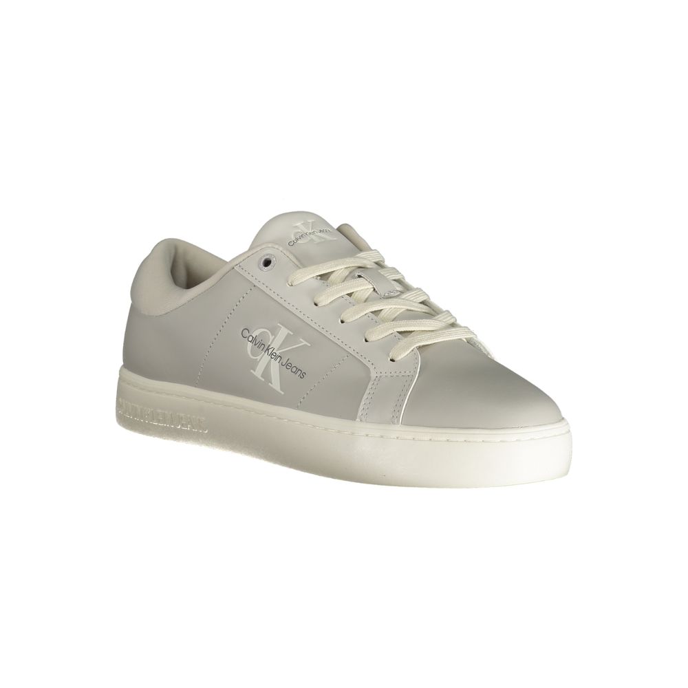 Brown Leather Men Sneaker Calvin Klein