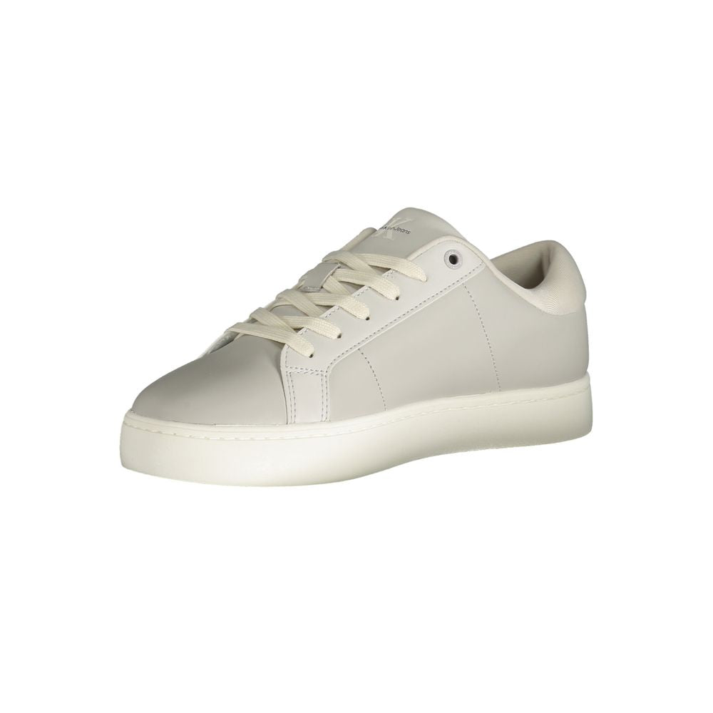 Brown Leather Men Sneaker Calvin Klein