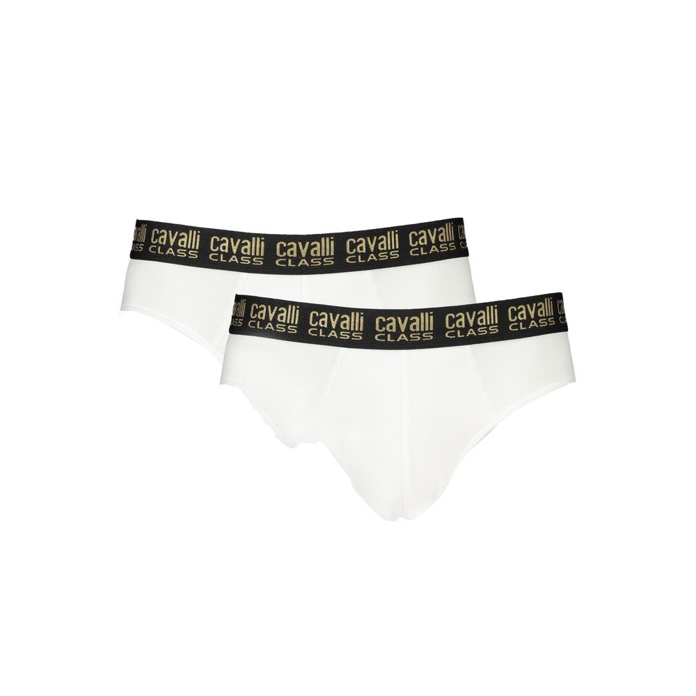 White Cotton Men Underwear Cavalli Class