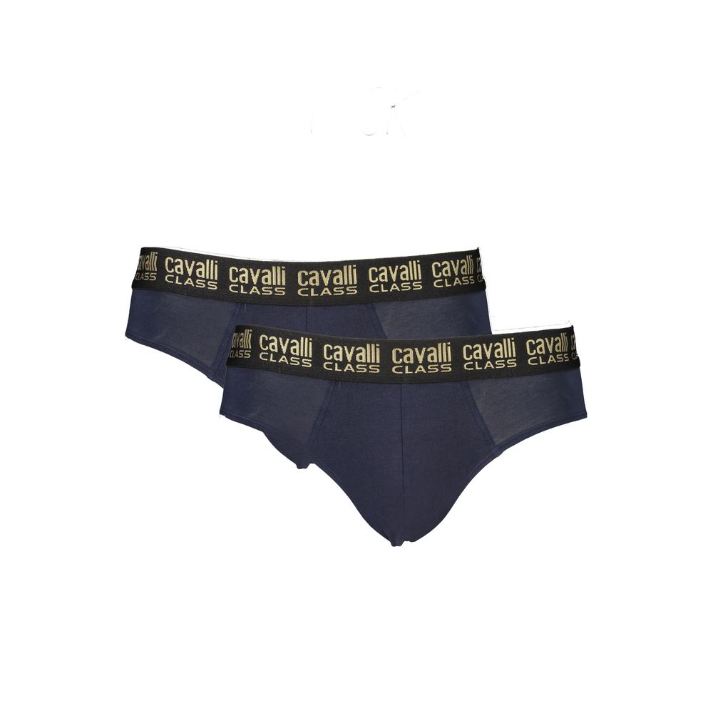 Blue Cotton Mens Underwear Cavalli Class