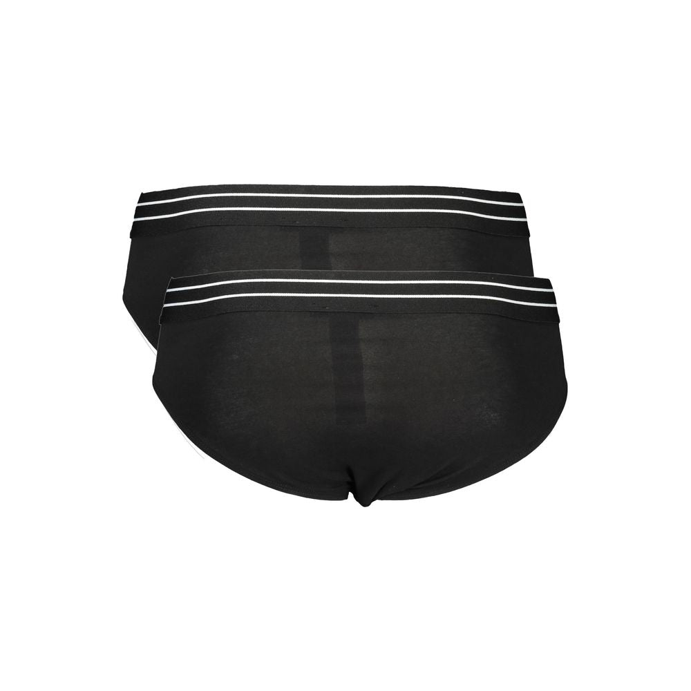 Black Cotton Men Underwear Cavalli Class