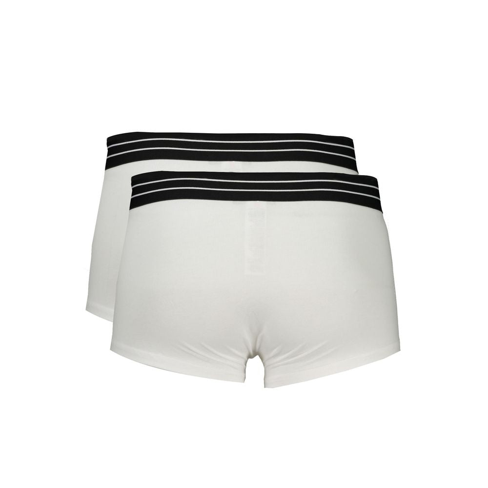 White Cotton Men Boxer Cavalli Class