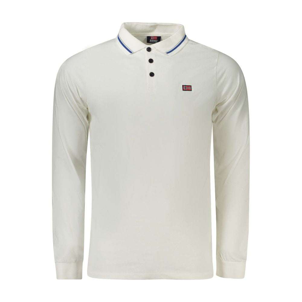 White Cotton Men Polo Shirt Norway 1963