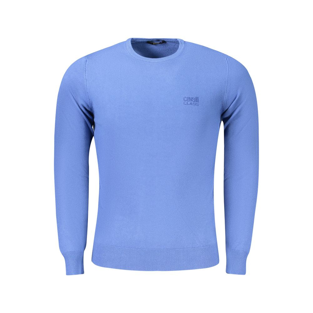 Blue Viscose Men Sweater Cavalli Class