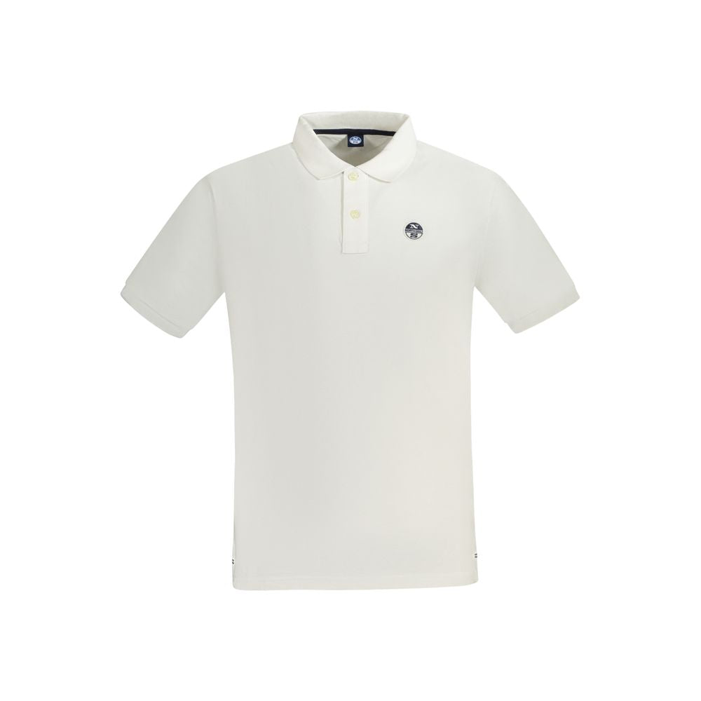 White Cotton Men Polo Shirt North Sails